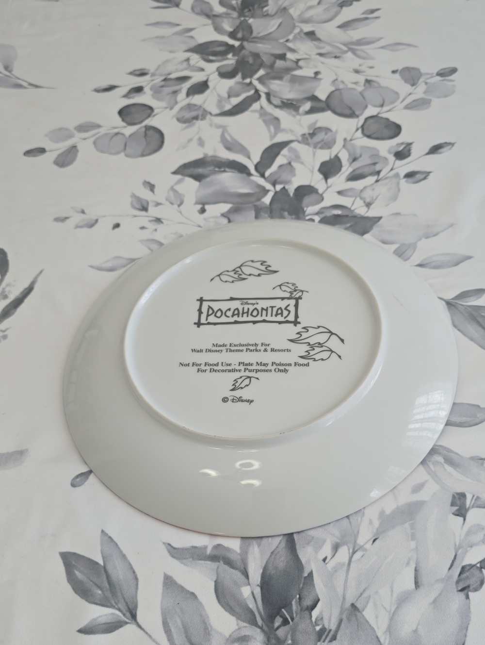 Vintage Disney Pocahontas Collector's Plate Walt Disney Theme Parks & Resorts - Picture 6 of 8